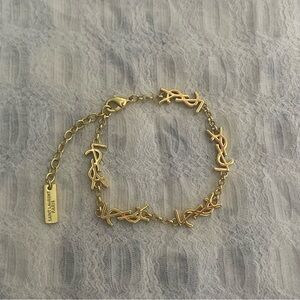 Yves Saint Laurent YSL Logo Bracelet 8 inch Length